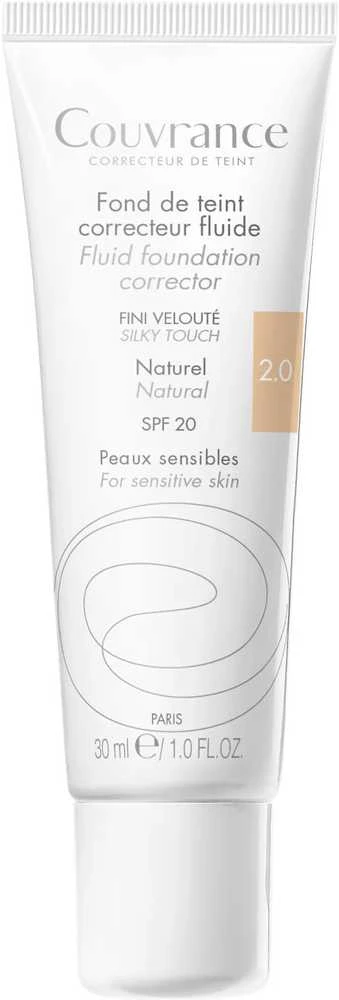 "Avene Couvrance Fluid Foundation Correctors Natural" skystas makiažo pagrindas 30ml