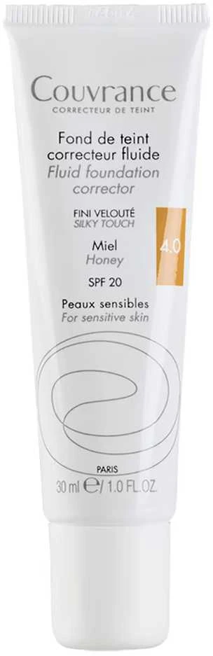 Maskuojantis makiažo pagrindas Avene Couvrance Fluid Foundation Correctors 4.0 Miel 30ml