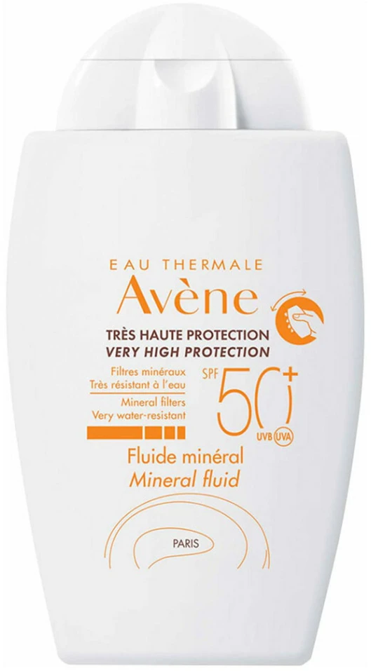 Avene Mineral Fluid SPF 50+ veido fluidas nuo saulės, 40 ml