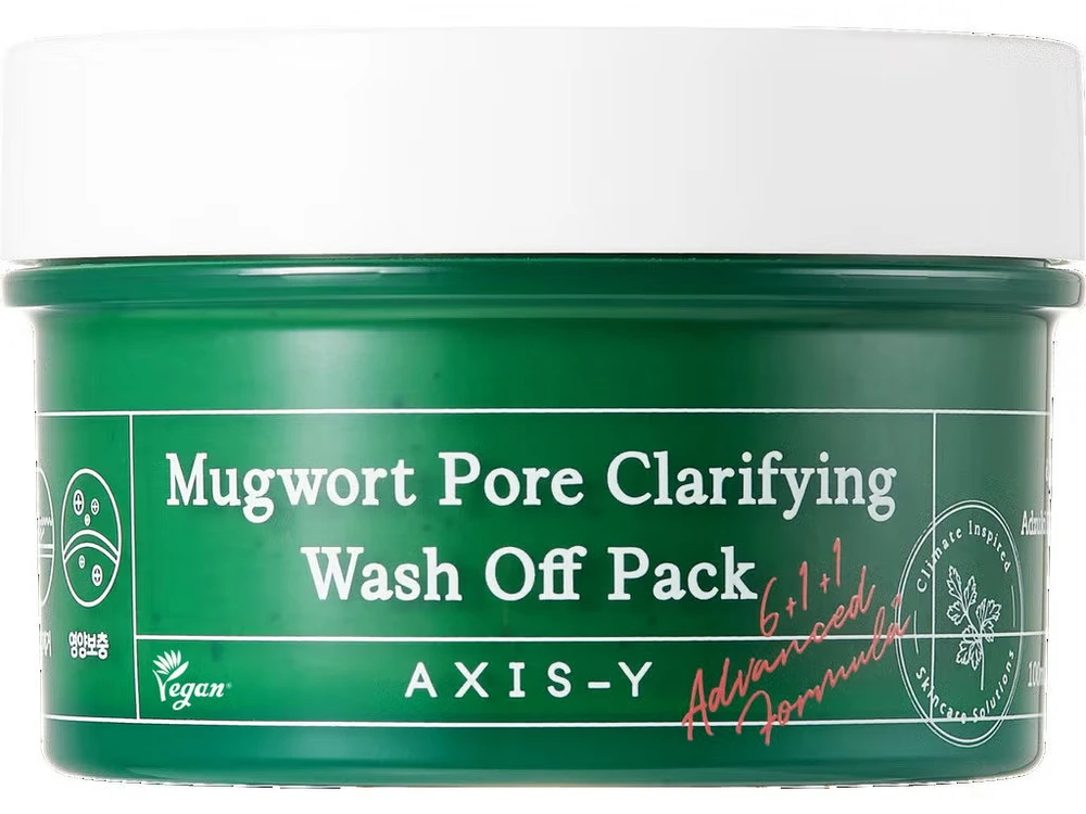 AXIS-Y Mugwort Pore Clarifying Wash Off Pack Poras valanti molio kaukė, 100 ml