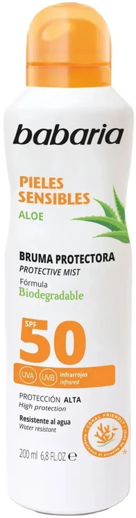 Babaria apsauginis purškiklis jautriai odai SPF50, 200 ml
