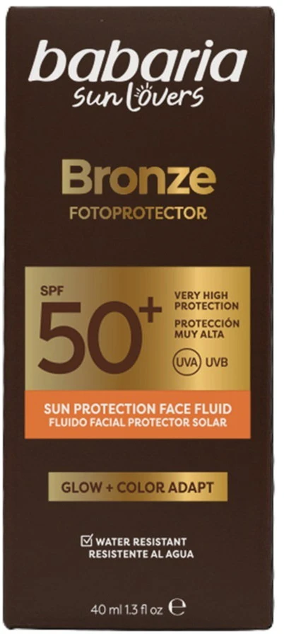 Babaria Sol Bronze Facial Veido kremas su apsauga nuo saulės Glow Color SPF50, 40 ml