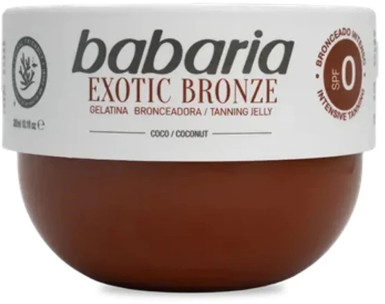 babaria Exotic Bronze Tanning Jelly SPF 20 Coconut kūno gelis deginimuisi, 300 ml