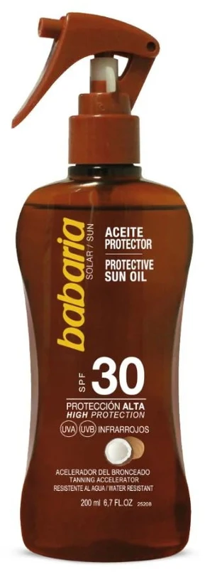 Babaria , Protective, Protecting & maitininantis, Before Sun Exposure, Oil, SPF 30, 200 ml Unisex