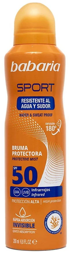 Babaria Sportas Apsauginė dulksna nuo saulės Spf50 purškalas 200ml