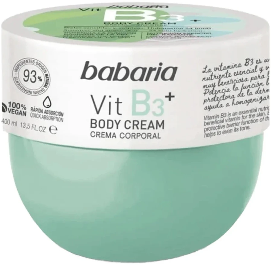 "Babaria" vitaminas B3 kūno kremas 400ml