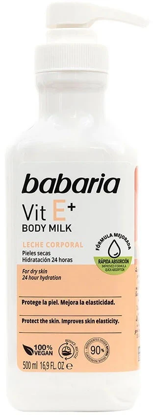 "Babaria" vitaminas E kūno pienelis 500ml