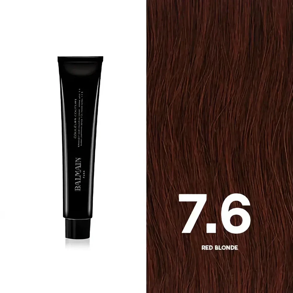 Balmain Professionnel Couleurs Couture Permanent Hair Dye 7.6 Raudona Skirtas šviesiems plaukams, 60 ml