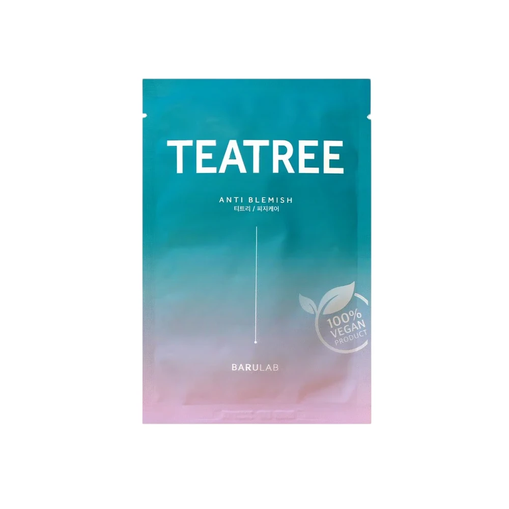 Barulab TeaTree Anti Blemish Face Mask lakštinė veido kaukė nuo spuogų, 23 g