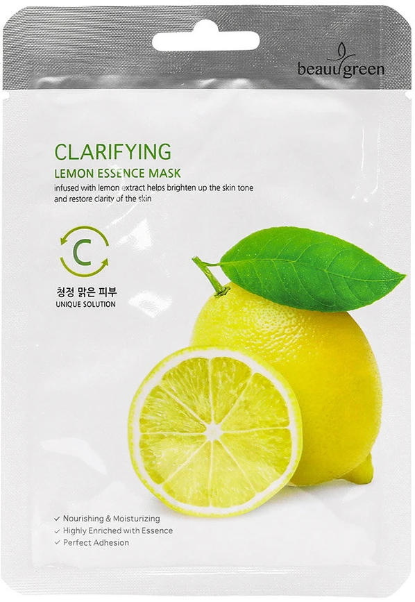 Beauugreen Gaivinantis Lemon Essence Purifying Sheet Mask For Face, 23 g