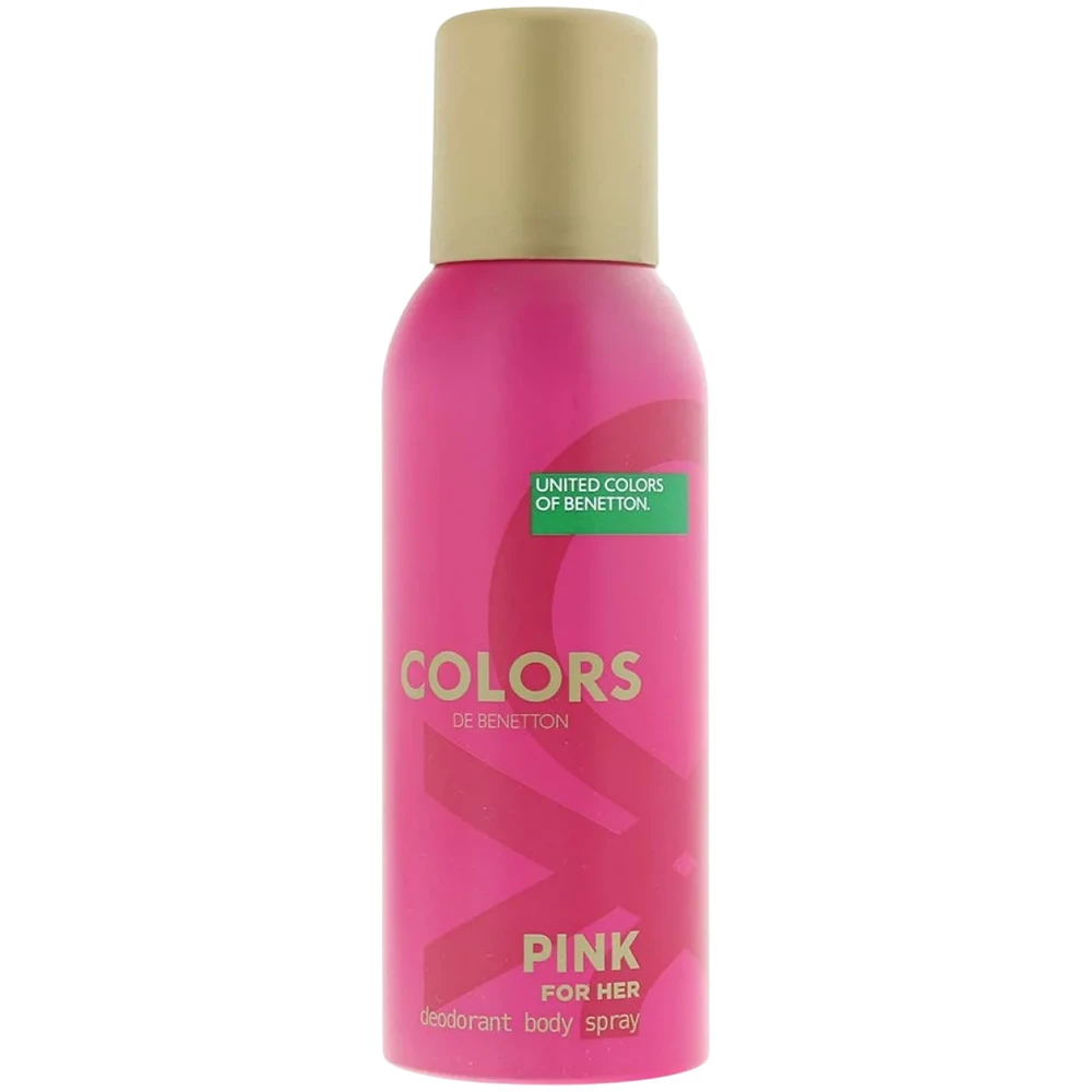 Benetton Colors Rožinė Floral and Fruity Dezodorantas Purškiklis For Women, 150 ml