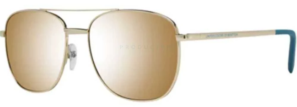 Benetton, United Colors of Benetton, Sunglasses, Gold Rectangle, Unisex