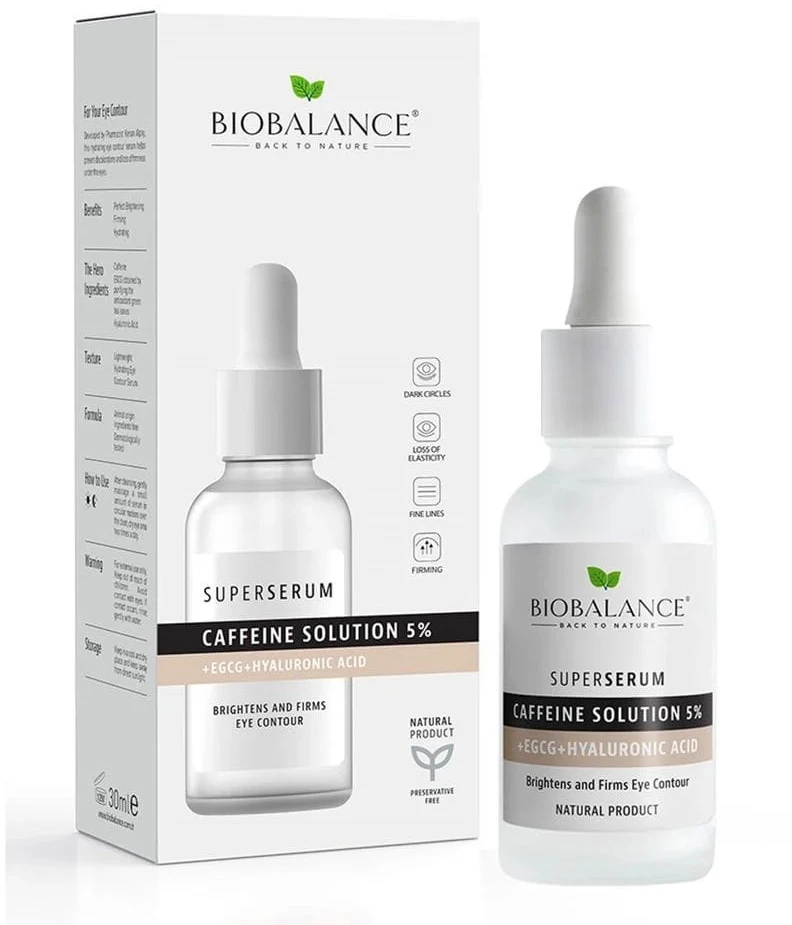 Bio Balance Caffeine Solution 5% Hydrating & Firming & Brightening Day & Night Eye Serum, 30 ml