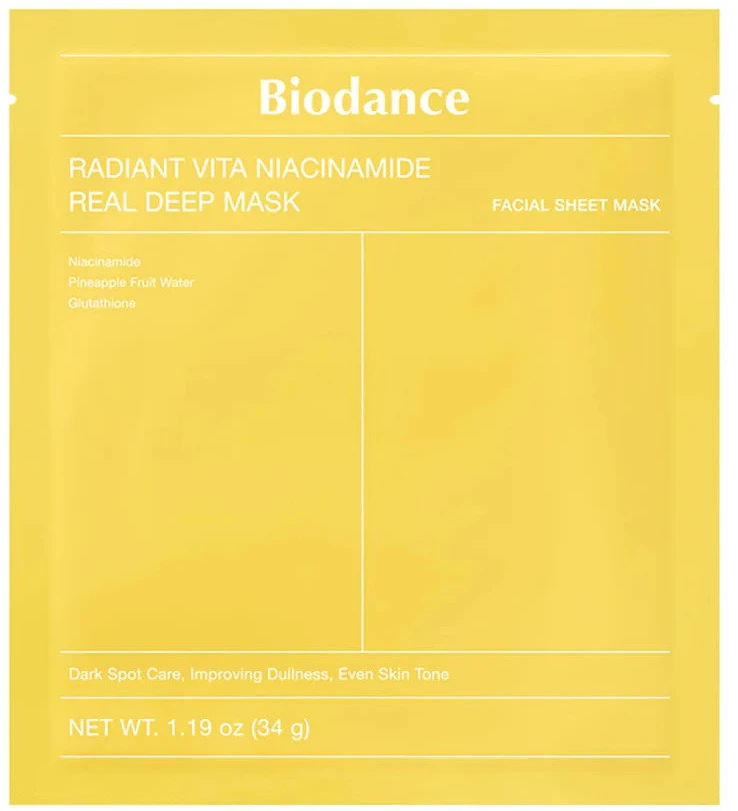 Biodance Radiant Vita Niacinamide Real Deep Mask 1 vnt veido kaukė
