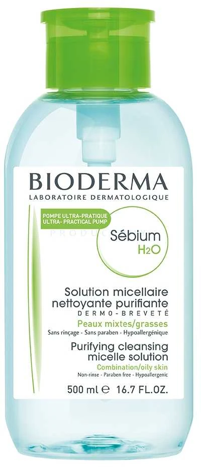 Micelinis vanduo Bioderma SÉBIUM H2O Pump, 500 ml