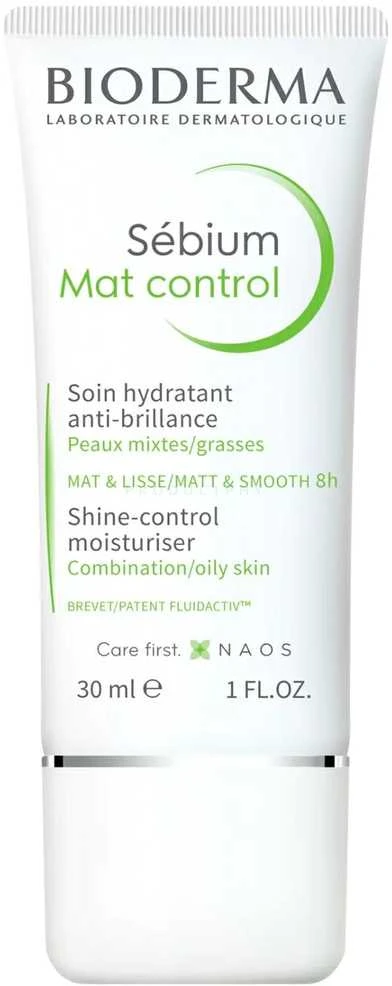 Bioderma Sébium Mat Control Matiškumą suteikiantis ir veido odą lyginantis kremas, 30 ml