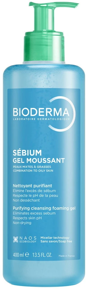 Bioderma Sebium valomasis veido valomasis gelis, 400 ml