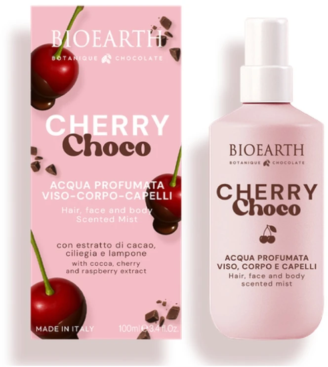 Bioearth Cherry Choco Refreshing Mist Purškiklis For Body Face & Hair, 100 ml