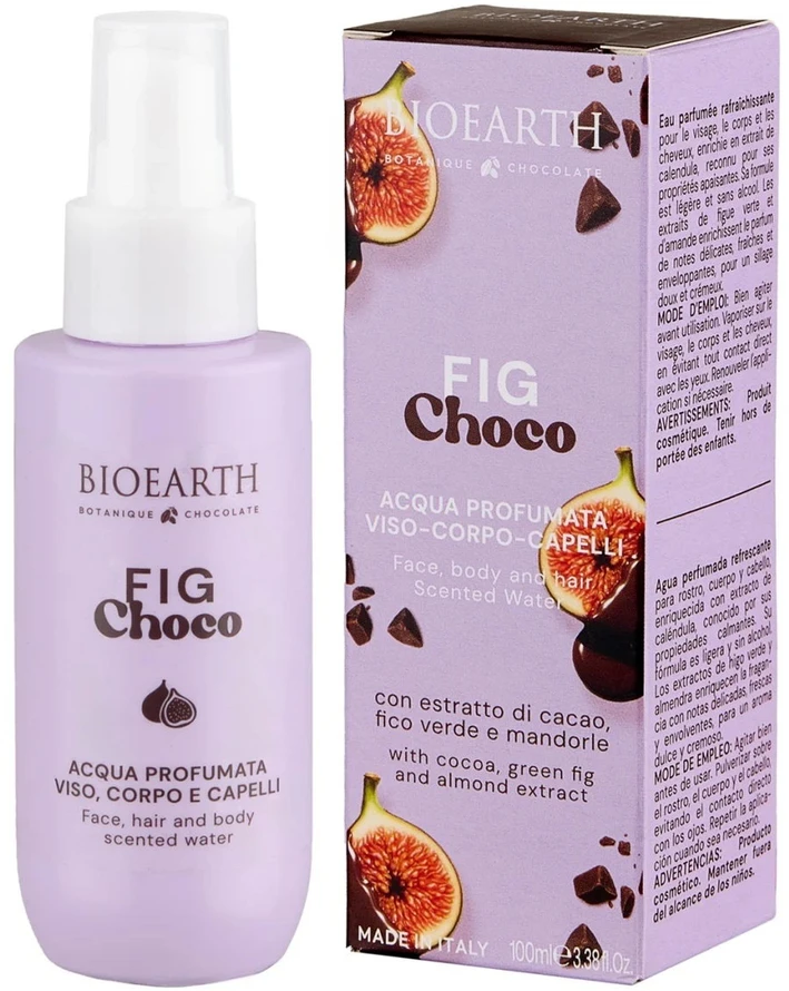 Bioearth Fig Choco Refreshing Mist Purškiklis For Body Face & Hair, 100 ml