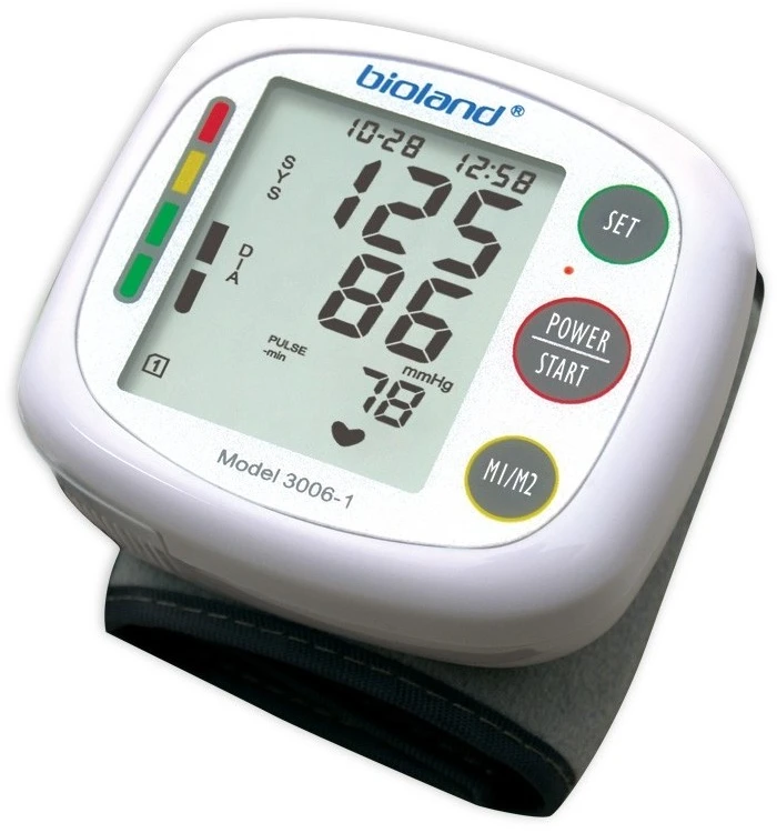 Kraujospūdžio matuoklis Hi-Tech Medical Bioland Digital Blood Pressure Monitors Wrist Automatic Oscillometric Baterija Unisex