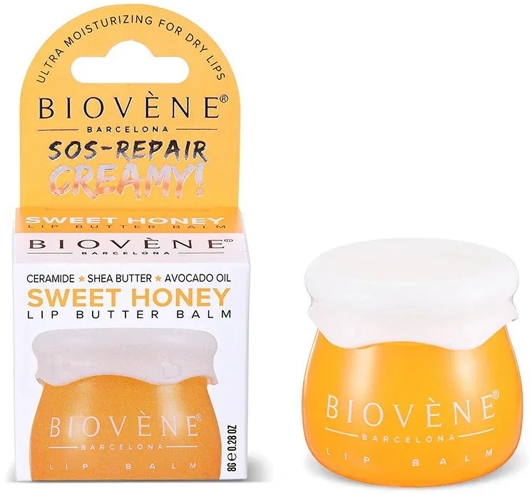 Biovene Sos-Repair Creamy! Sweet Honey Sviestas lūpoms Balm, 8 g