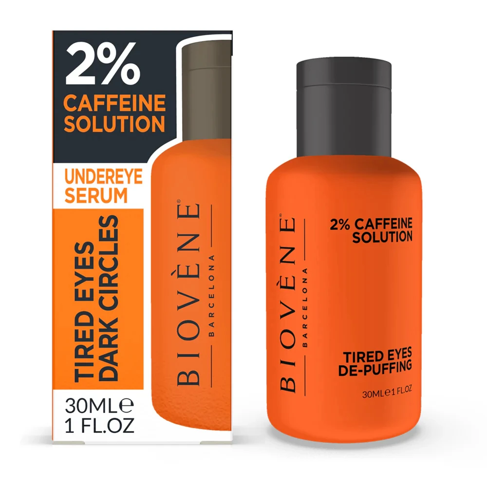 Biovene 2% Caffeine Solution Tired Eyes De-Puffing Serum patinimą mažinantis serumas paakiams, 30 ml