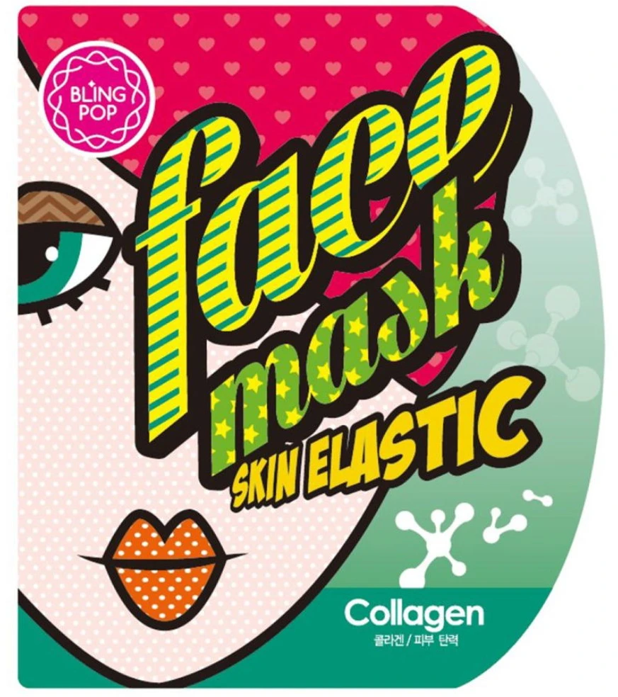 Blingpop BLING POP SKIN ELASTIC COLLAGEN veido kaukė, 25 ml