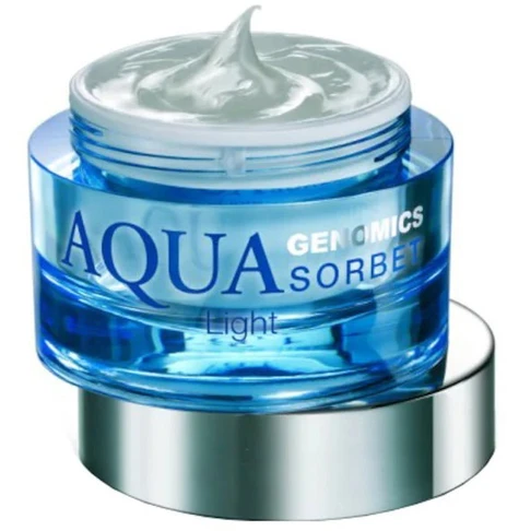 Bruno Vassari Aqua Genomics Sorbet Glicerino Drėkinamasis Rytinis ir Vakarinis Kremas Veidui ir Kaklui, 50 ml