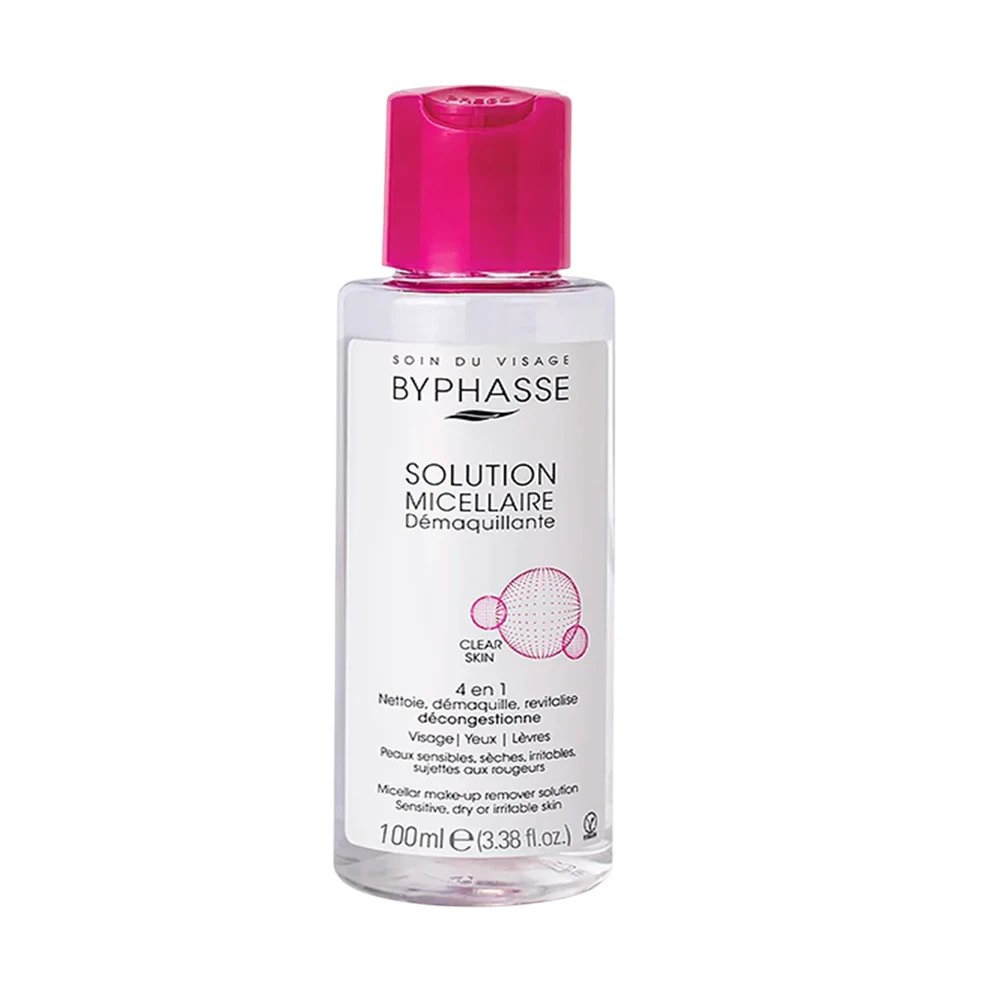 BYPHASSE SOLUTION CLEAR SKIN 4 IN 1 micelinis vanduo, 100 ml