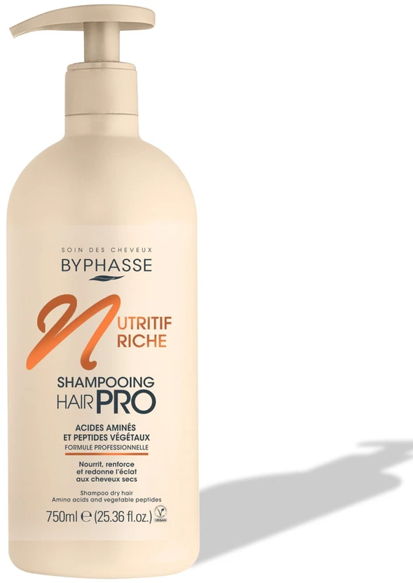 BYPHASSE HAIR PRO NUTRITIV RICHE plaukų šampūnas, 750 ml