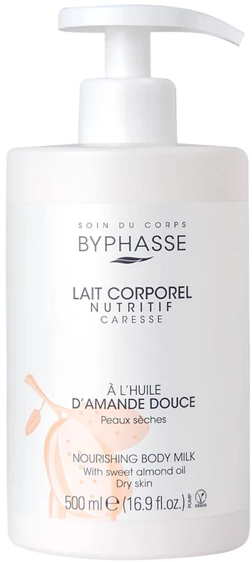 "Byphasse" maitinamasis kūno pienelis su migdolų aliejumi 500ml