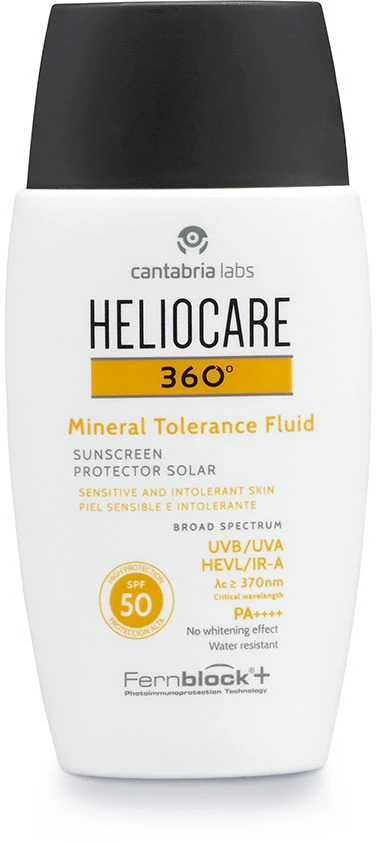 Apsauginis fluidas nuo saulės, Heliocare 360º Mineral Tolerance Fluid Spf50, 50ml