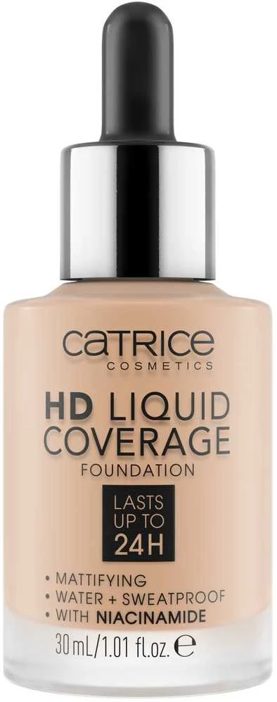 Catrice Hd Liquid Coverage Foundation Lasts Up Tp 24h 030 Sand rusvai gelsvas Makiažo pagrindas 30ml