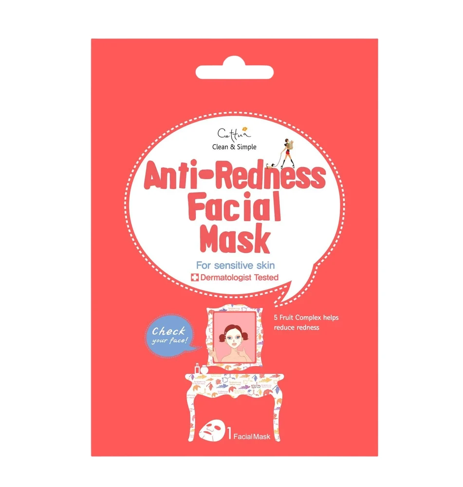 Cettua Anti-Redness Sheet Mask For Face, 20 g