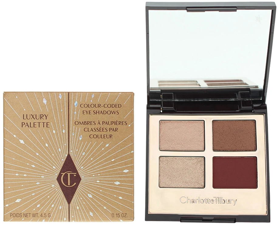 „Charlotte Tilbury Luxury Palette“ akių šešėlių paletė „Fire Rose“, 4 atspalviai, 4,5 g