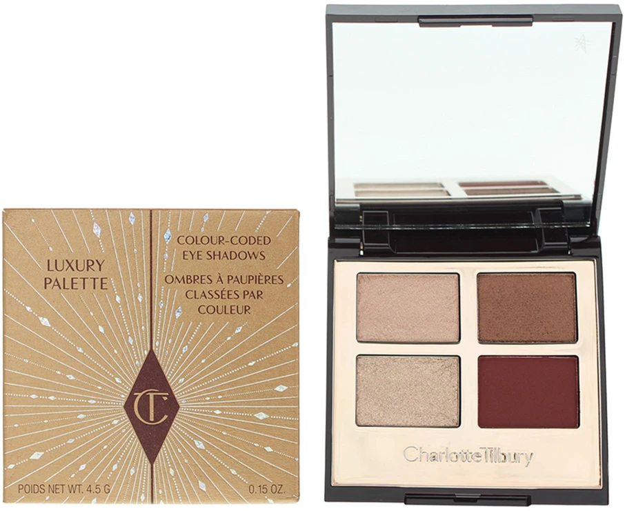 „Charlotte Tilbury Luxury Palette“ akių šešėlių paletė „Fire Rose“, 4 atspalviai, 4,5 g