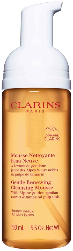 „Clarins“ švelnios, atsinaujinančios valomosios putos su pompele, 150 ml