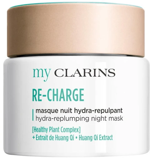 „Clarins Re Charge Hydra-Replumping“ naktinė kaukė, 50 ml