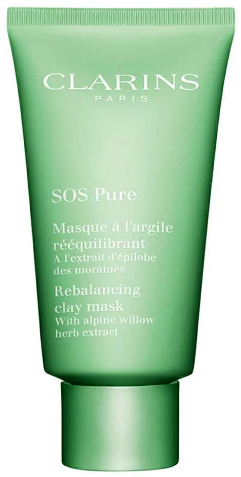 Clarins SOS Pure balansuojanti kaukė (balansuojanti molio SOS kaukė) 75 ml