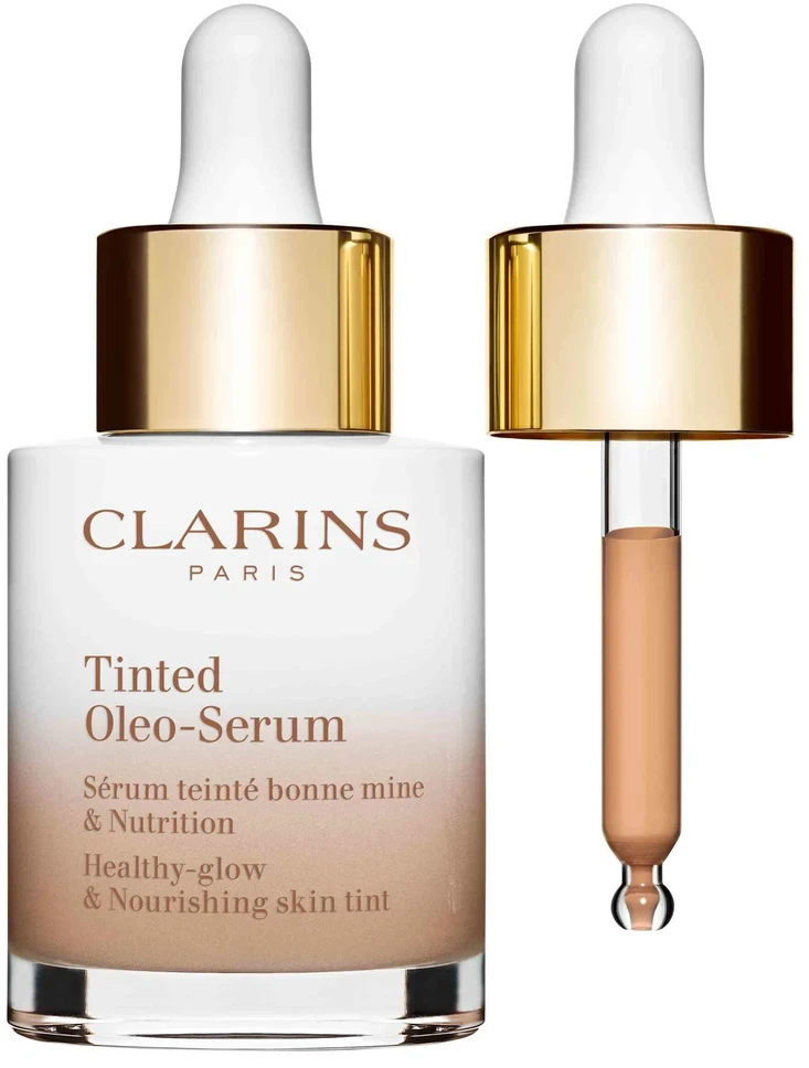 Clarins tonuotas makiažo pagrindas „Oleo Glow“ serumas 03, 30 ml