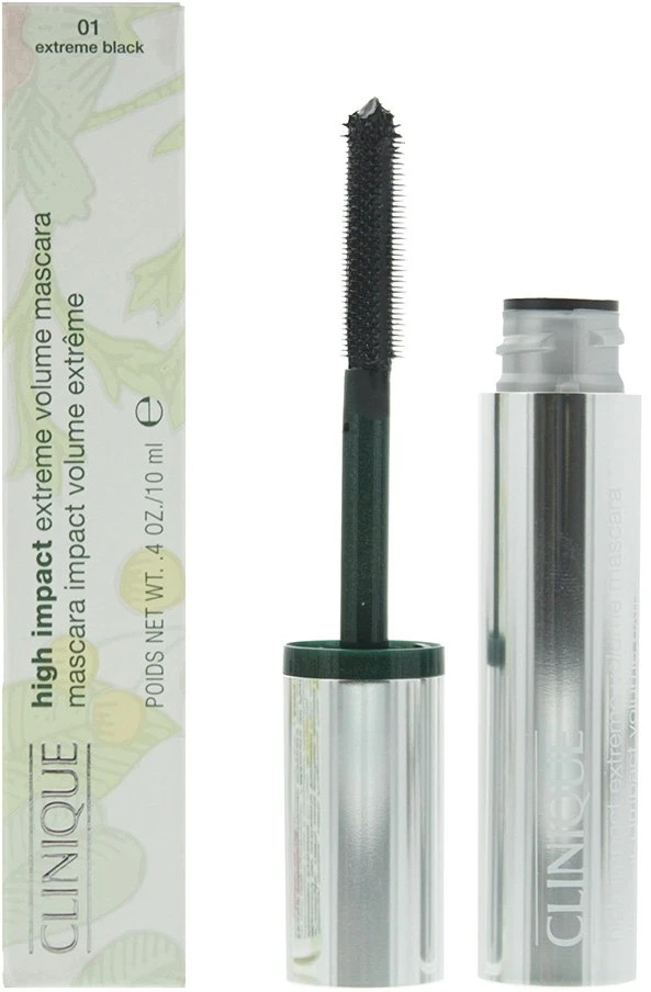 Apimties suteikiantis juodas blakstienų tušas Clinique High Impact Extreme Volume, 01 Extreme Black, 10 ml