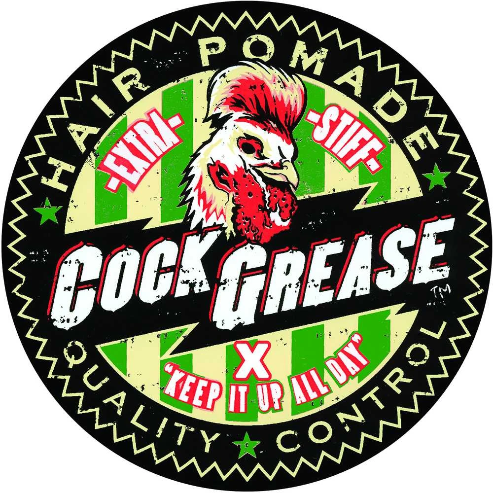 „Cock Grease Extra Slick No X“ plaukų formavimo pomada, suteikianti blizgesio ir ypatingos fiksacijos, 100 g