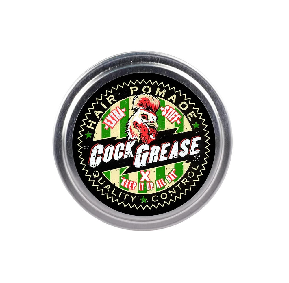 „Cock Grease Extra Stiff X“ plaukų formavimo pomada, suteikianti blizgesio ir stiprios fiksacijos, 50 g