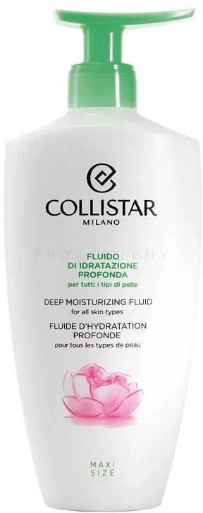 „Collistar“, „Special Perfect Body“ – giliai drėkinamasis skystis su itališkojo bijūno ekstraktu, drėkinamasis, dienai, kūno losjonas, 400 ml *Testuojamasis rinkinys