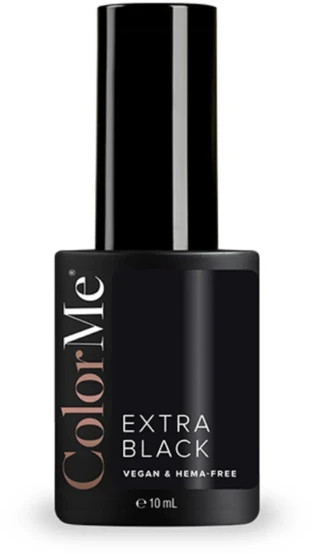 ColorMe Cosmetics Extra Juodas Gel Semi-Permanent Nagų lakas, 10 ml