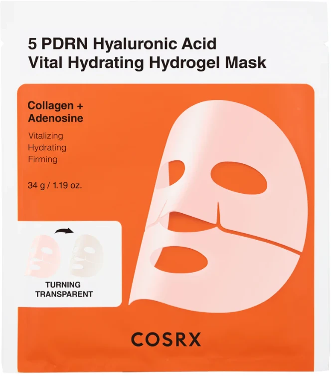 Cosrx 5 PDRN hialurono rūgšties drėkinamoji audinio kaukė veidui, 34 ml