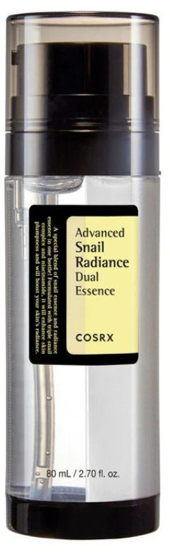 Cosrx Advanced Snail Radiance Dual Essence veido esencija su sraigių mucinu, 80 ml