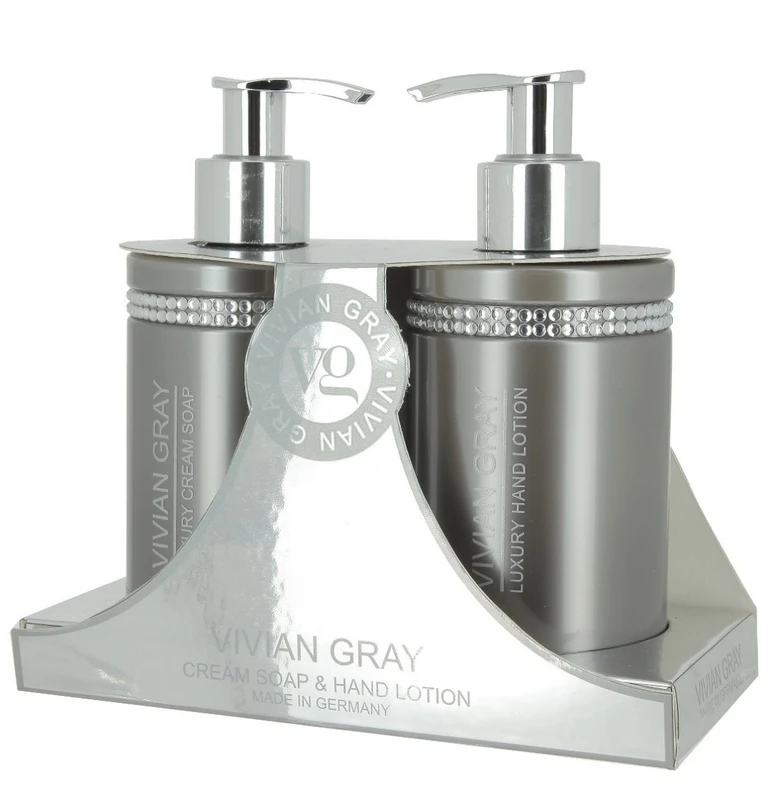 Vivian Gray Pilkas Crystals Set rankų priežiūros rinkinys (rankų losjonas, 250 ml + skystas muilas, 250 ml)