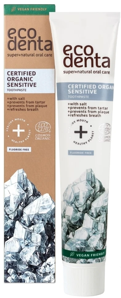 Ecodenta Organic Sensitivity Relief Dantų pasta pasta do zębów wrażliwych su solą 75ml