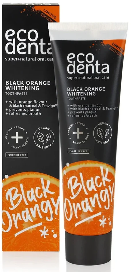 Ecodenta Dantų pasta Black Oranžinis Whitening